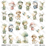 ANIMALS 1 papier elementy 30x30cm